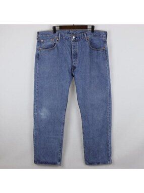 Levi's 501 Original Fit Men's Size 40x30 Blue Denim Straight Leg Jeans